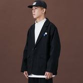 Unisex Jacket Retro Loose Casual Blazer